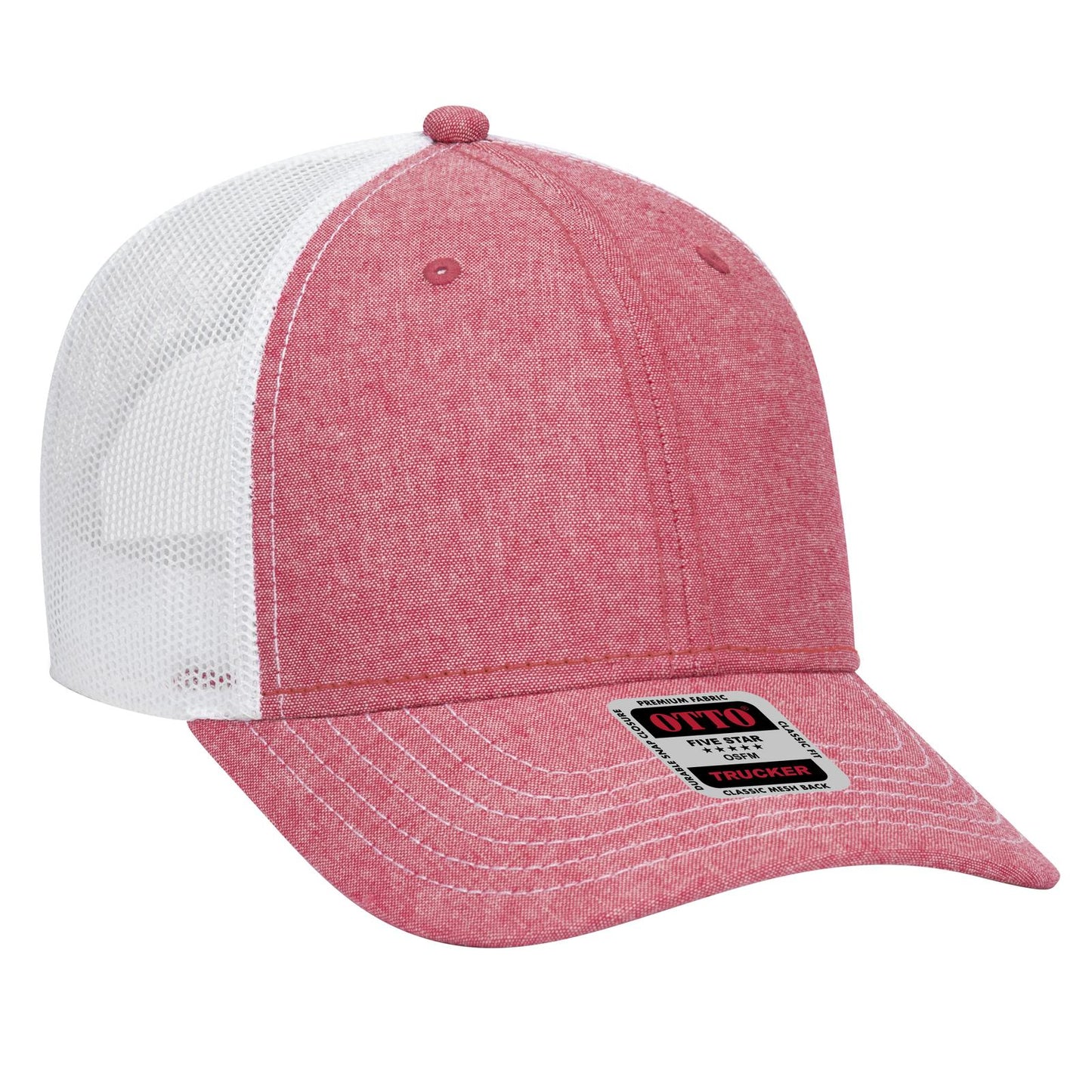 OTTO CAP 6 Panel Low Profile Mesh Back Trucker Hat 83-1239