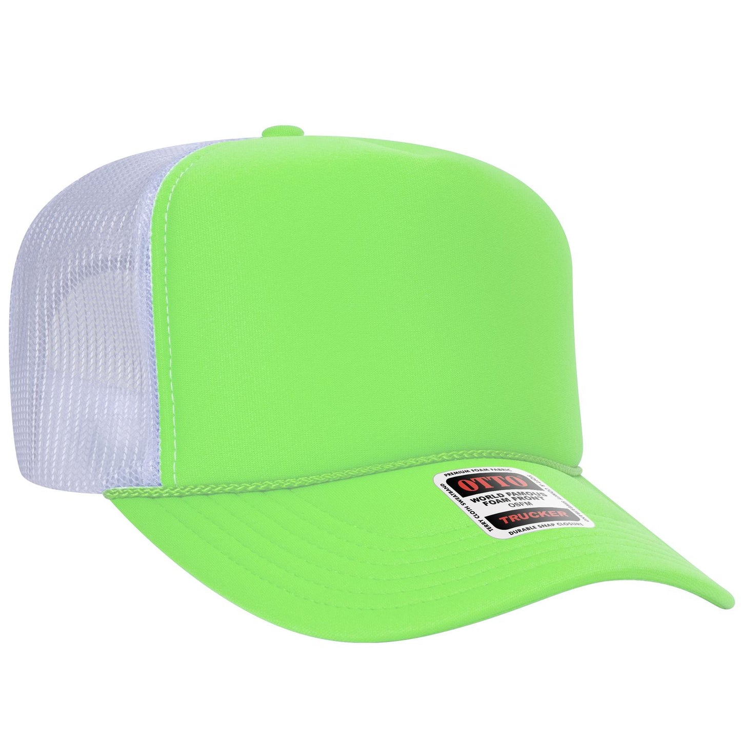 OTTO CAP 5 Panel High Crown Mesh Back Trucker Hat 39-165