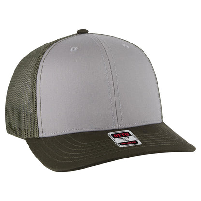 OTTO CAP 6 Panel Mid Profile Mesh Back Trucker Hat 112-1