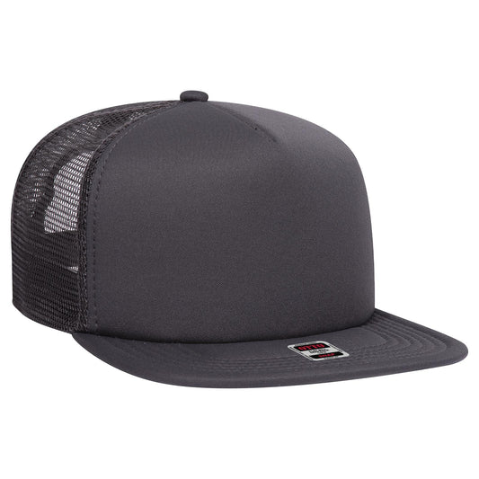 OTTO CAP "OTTO SNAP" 5 Panel Mid Profile Mesh Back Trucker Snapback Hat 164-1190