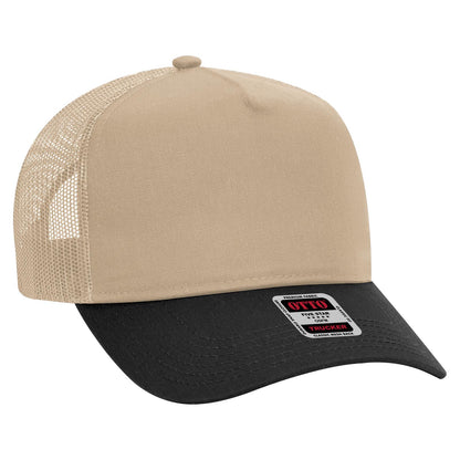 OTTO CAP 5 Panel Mid Profile Mesh Back Trucker Hat 32-285