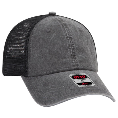 OTTO CAP "OTTO FLEX" Fitted 6 Panel Low Profile Mesh Back Trucker Hat 169-1264