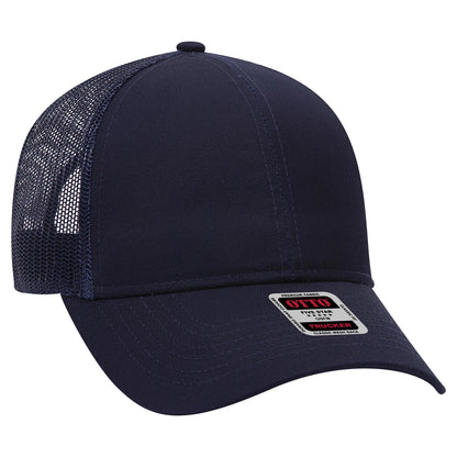 OTTO CAP 6 Panel Mid Profile Mesh Back Trucker Hat 30-287