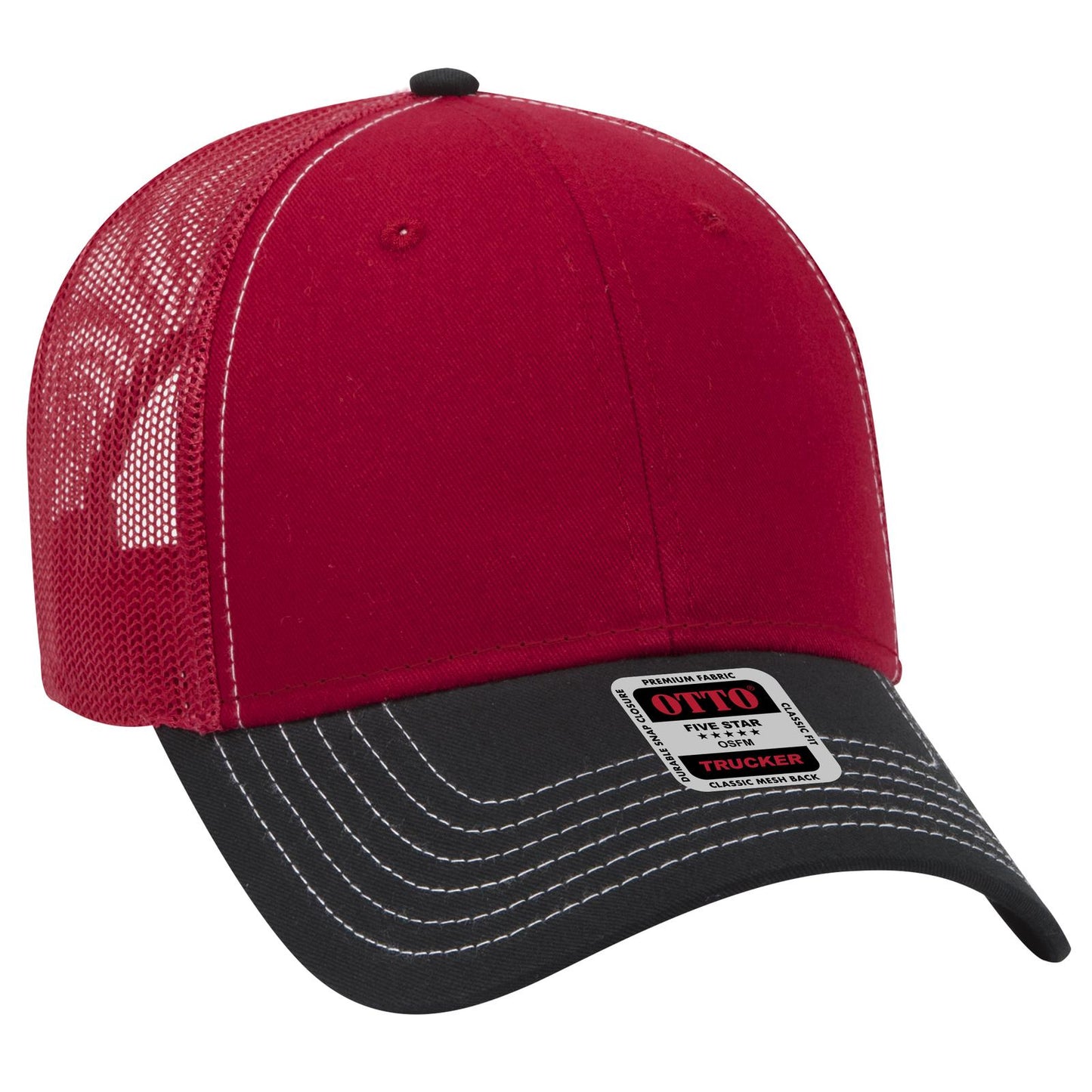 OTTO CAP 6 Panel Low Profile Mesh Back Trucker Hat 83-1239