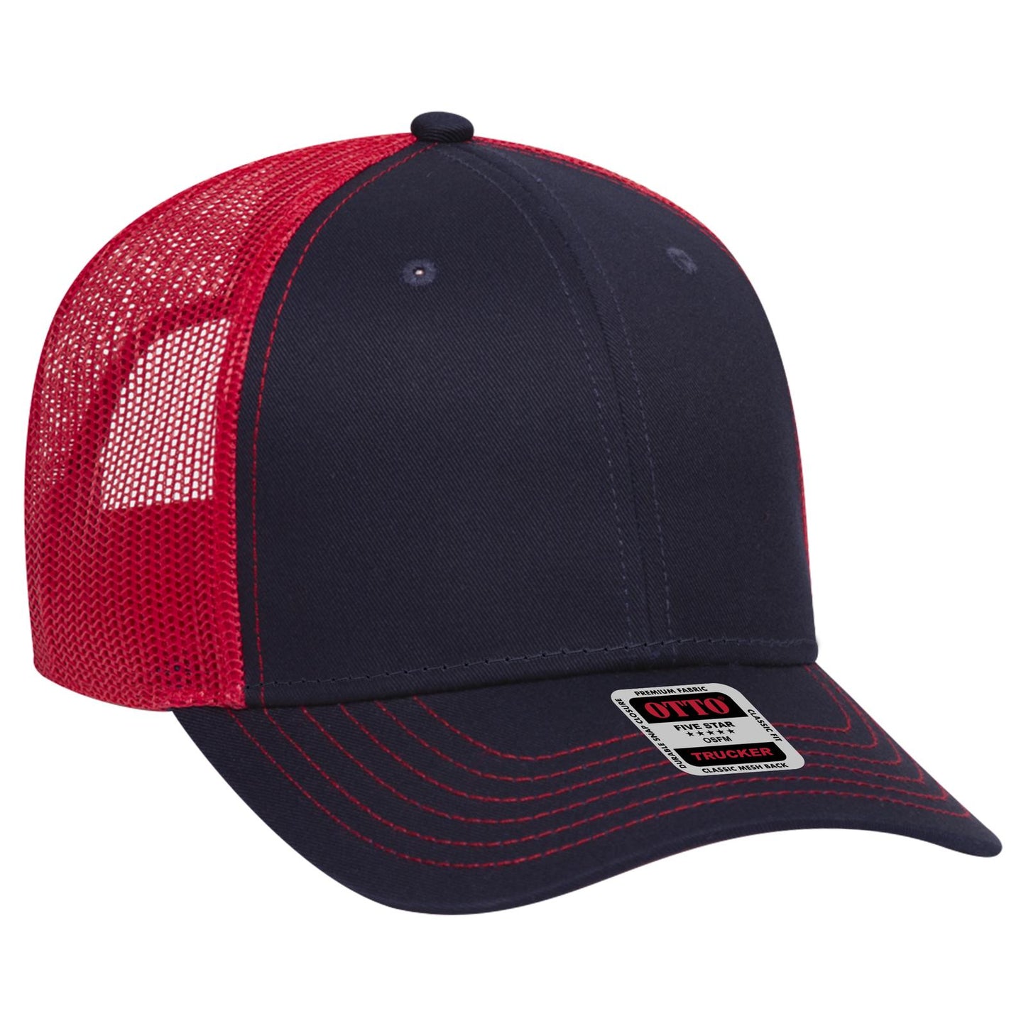 OTTO CAP 6 Panel Low Profile Mesh Back Trucker Hat 83-1239