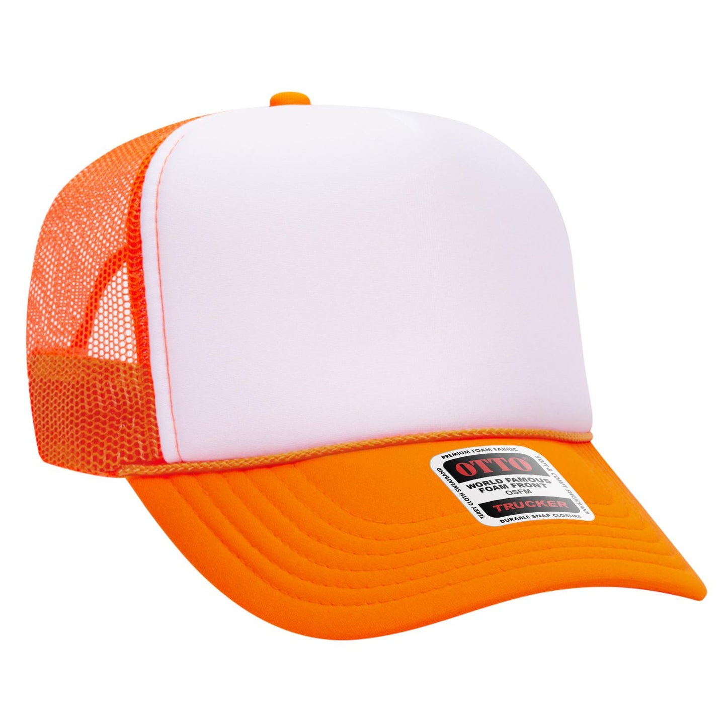 OTTO CAP 5 Panel High Crown Mesh Back Trucker Hat 39-165
