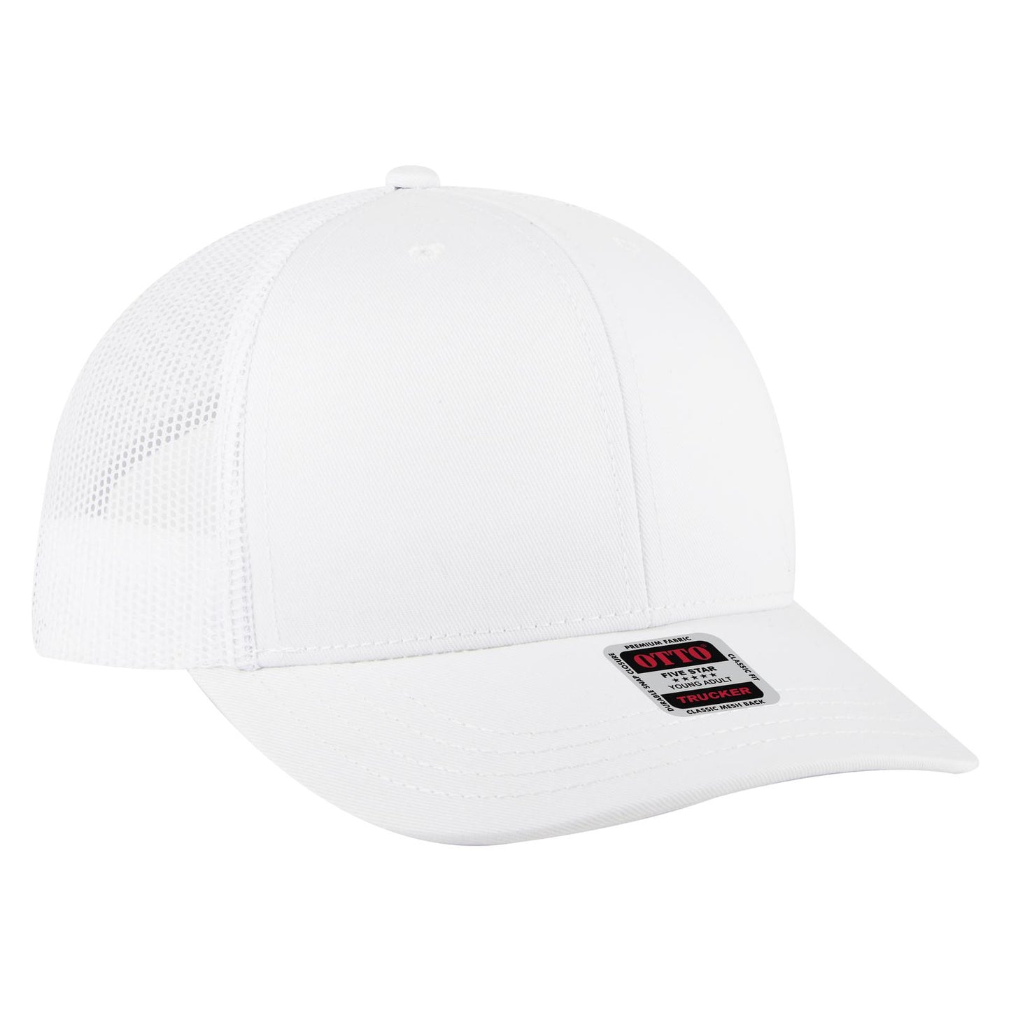 OTTO CAP 6 Panel Mid Profile Mesh Back Trucker Hat 112-1