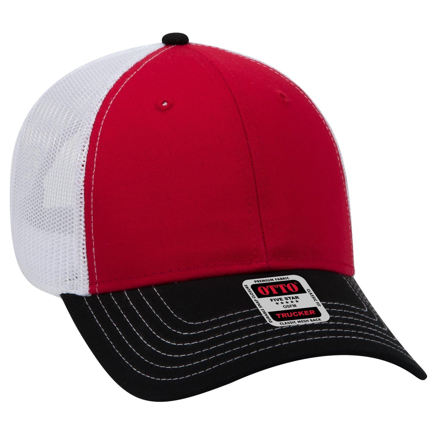 OTTO CAP 6 Panel Low Profile Mesh Back Trucker Hat 83-1239