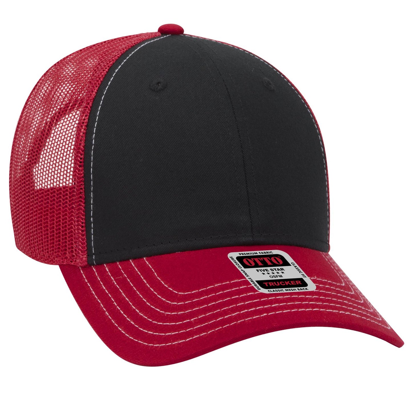 OTTO CAP 6 Panel Low Profile Mesh Back Trucker Hat 83-1239