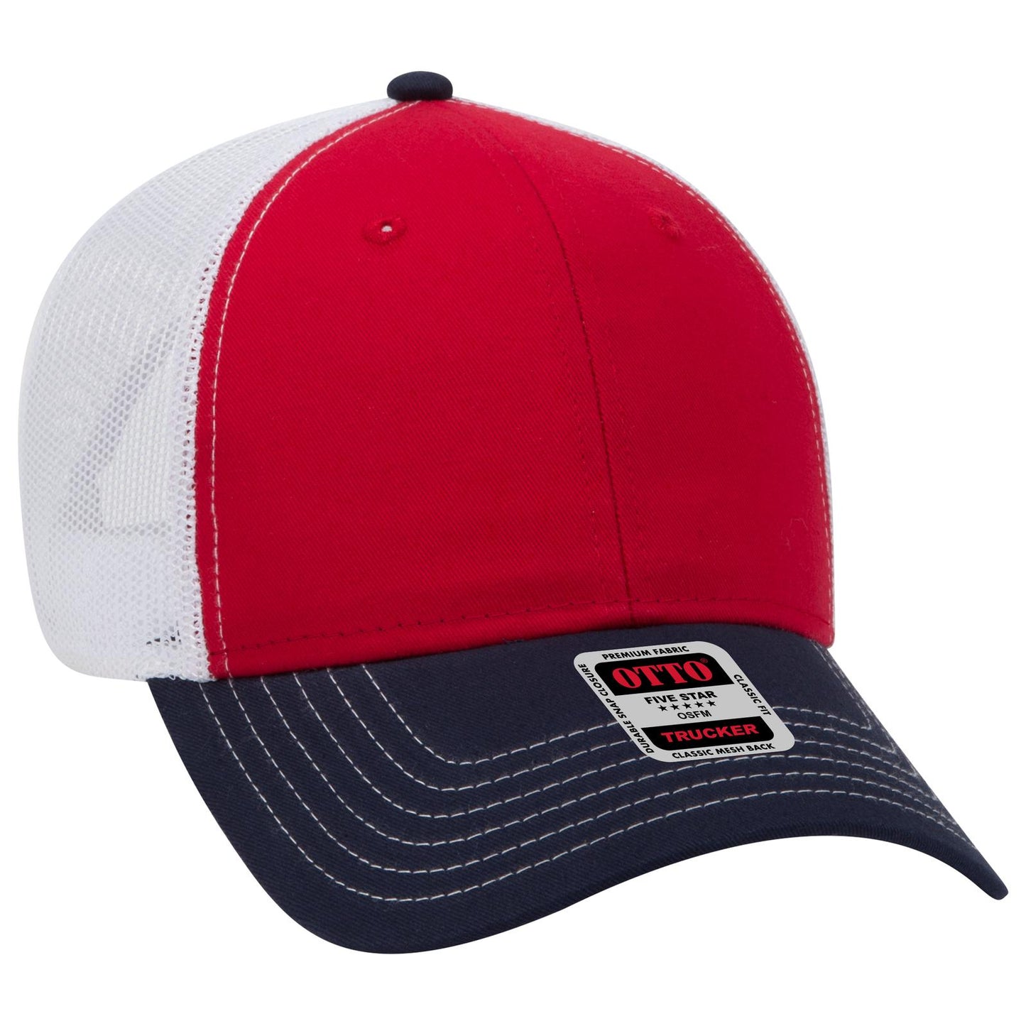 OTTO CAP 6 Panel Low Profile Mesh Back Trucker Hat 83-1239