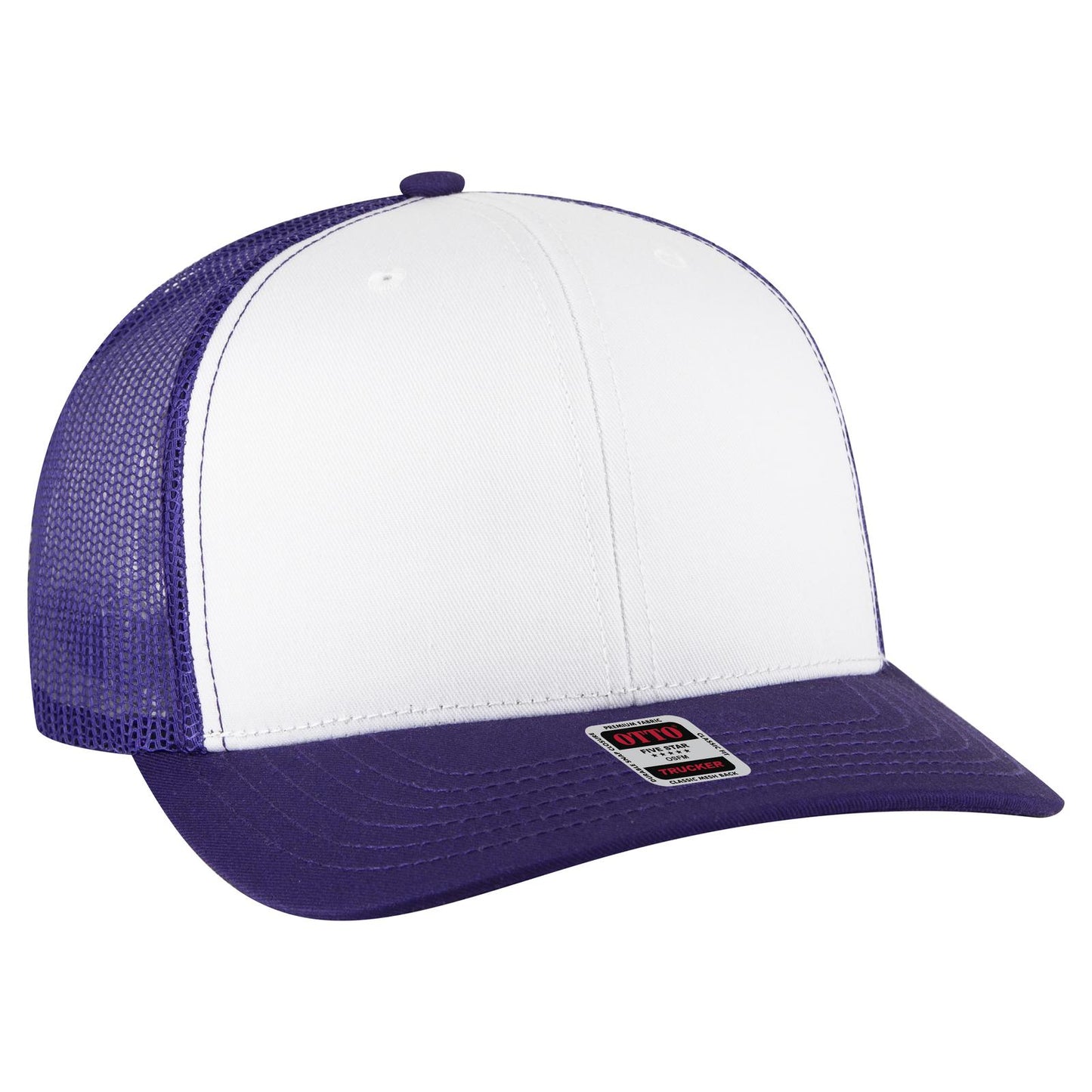 OTTO CAP 6 Panel Mid Profile Mesh Back Trucker Hat 112-1