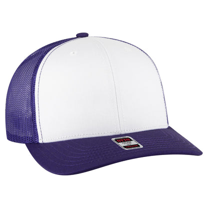 OTTO CAP 6 Panel Mid Profile Mesh Back Trucker Hat 112-1