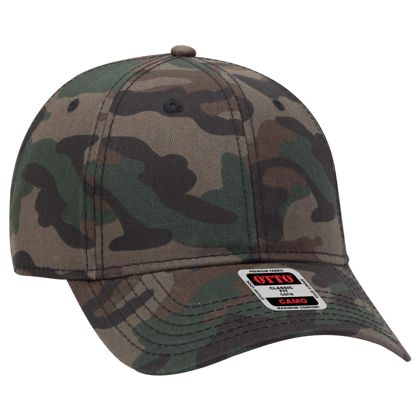 OTTO CAP Camouflage 6 Panel Low Profile Baseball Cap