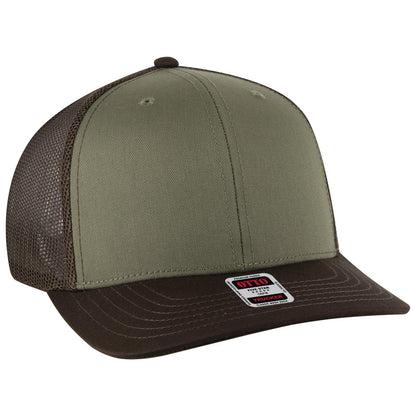OTTO CAP 6 Panel Mid Profile Mesh Back Trucker Hat 112-1