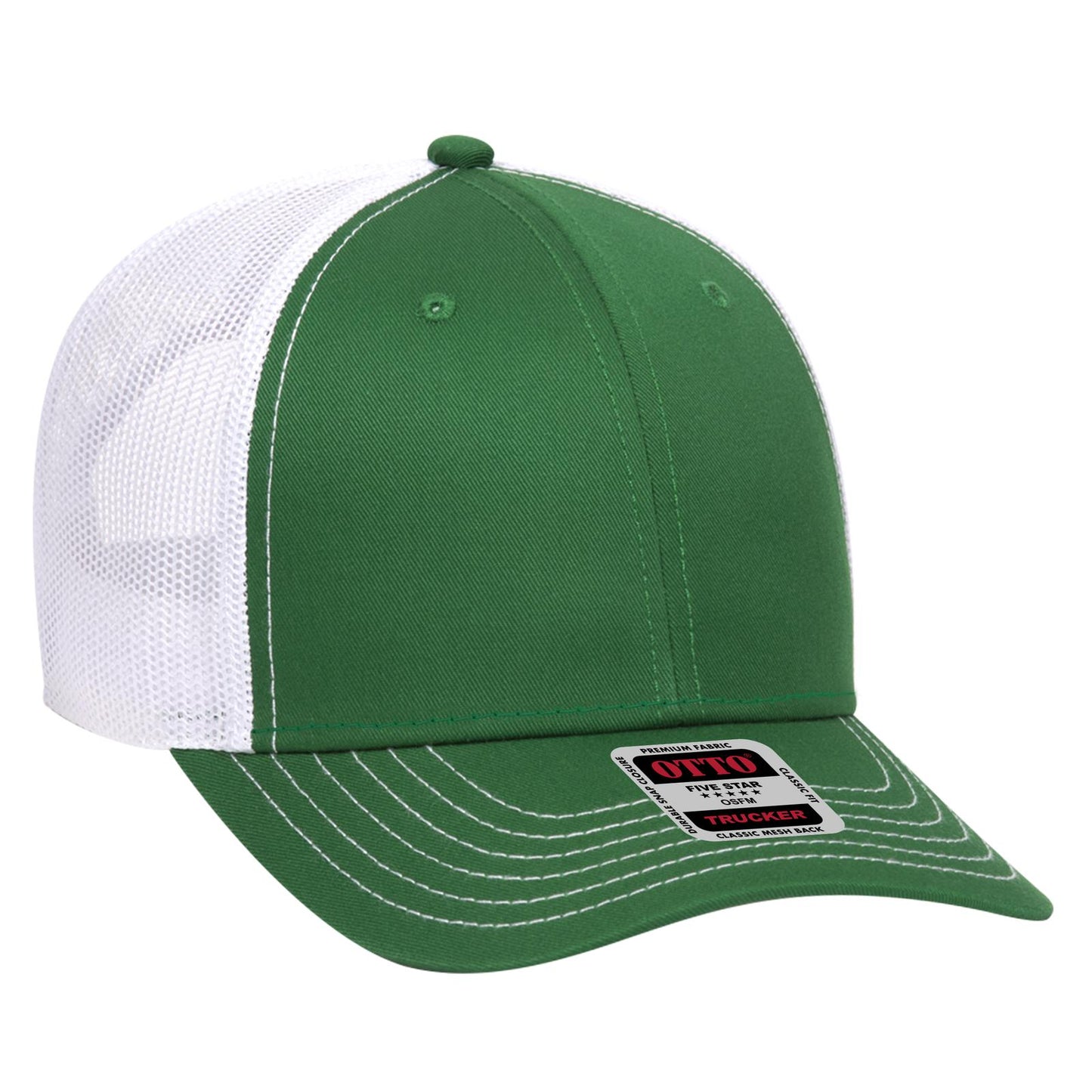 OTTO CAP 6 Panel Low Profile Mesh Back Trucker Hat 83-1239