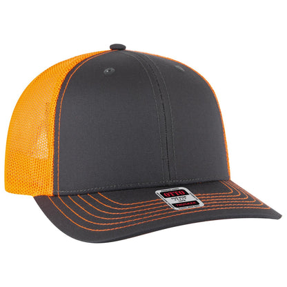OTTO CAP 6 Panel Mid Profile Mesh Back Trucker Hat 112-1