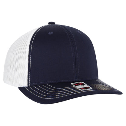 OTTO CAP 6 Panel Mid Profile Mesh Back Trucker Hat 112-1