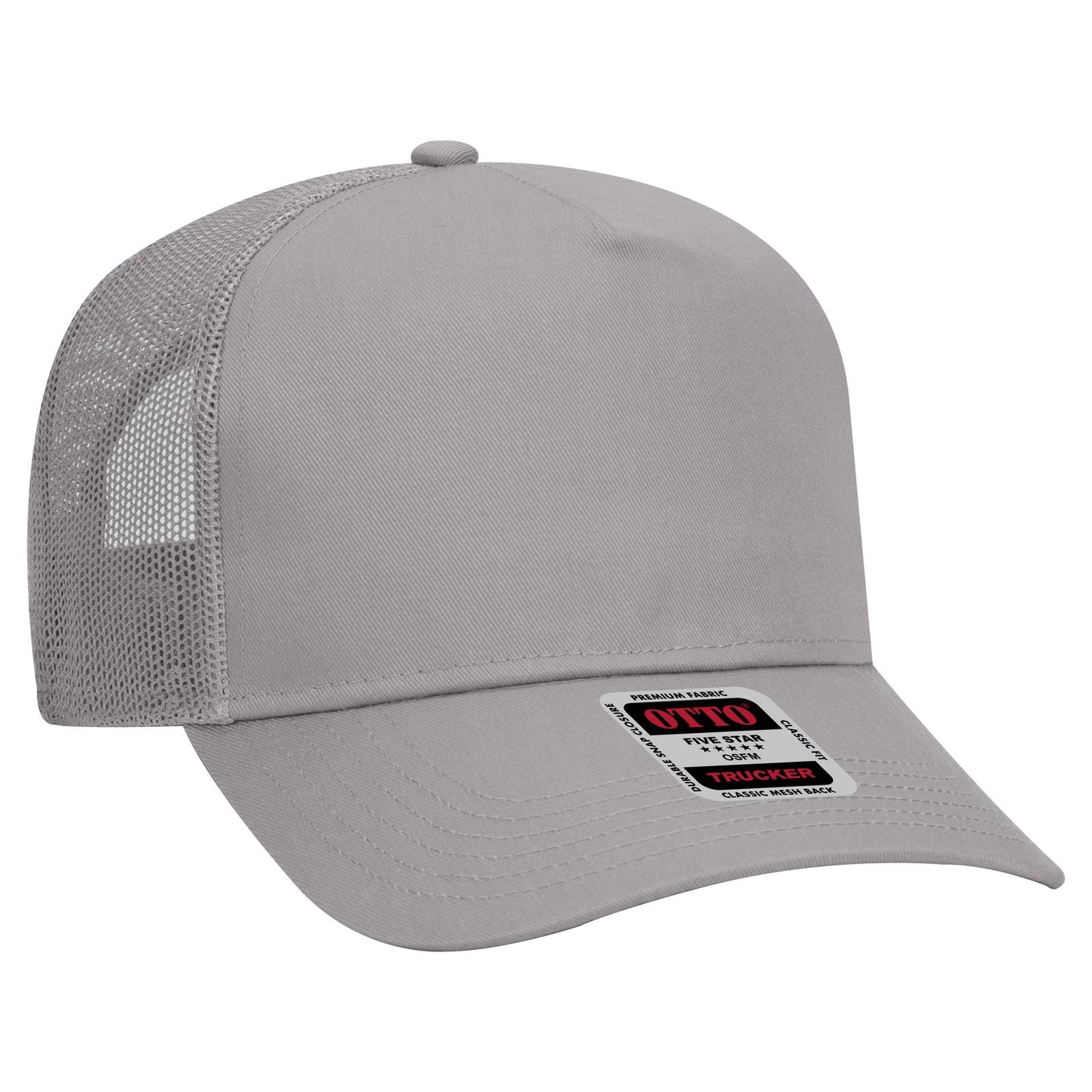 OTTO CAP 5 Panel Mid Profile Mesh Back Trucker Hat 32-285