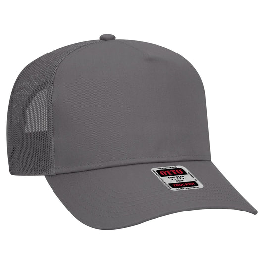 OTTO CAP 5 Panel Mid Profile Mesh Back Trucker Hat 32-285