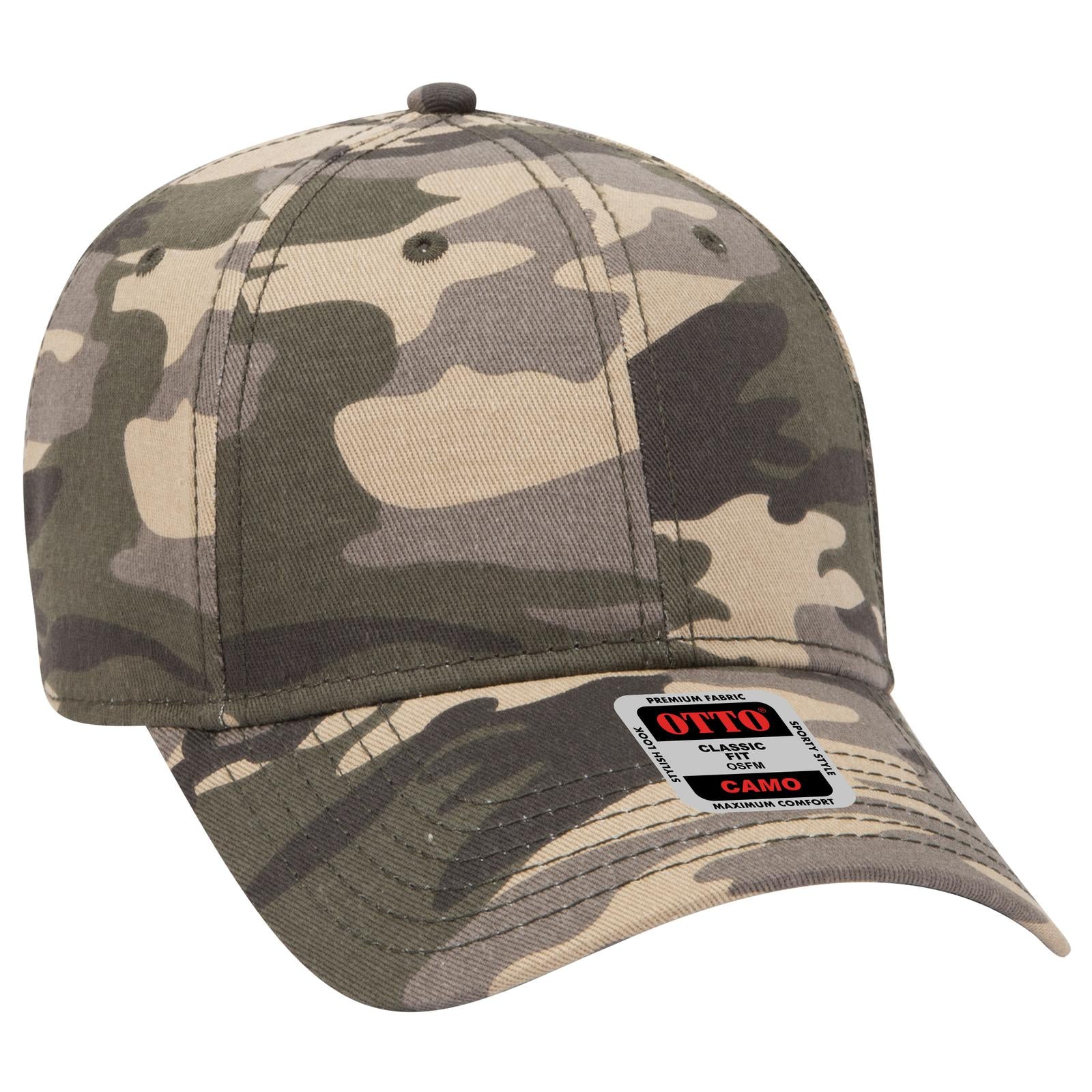 OTTO CAP Camouflage 6 Panel Low Profile Baseball Cap
