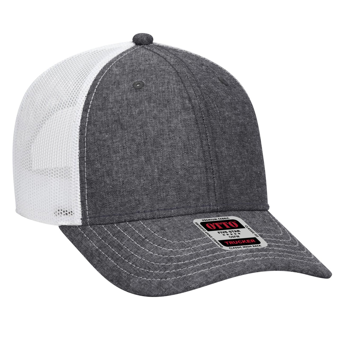 OTTO CAP 6 Panel Low Profile Mesh Back Trucker Hat 83-1239