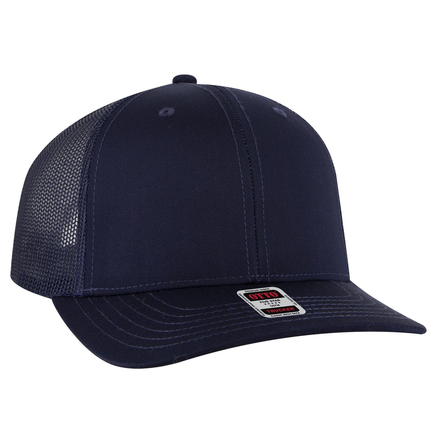 OTTO CAP 6 Panel Mid Profile Mesh Back Trucker Hat 112-1
