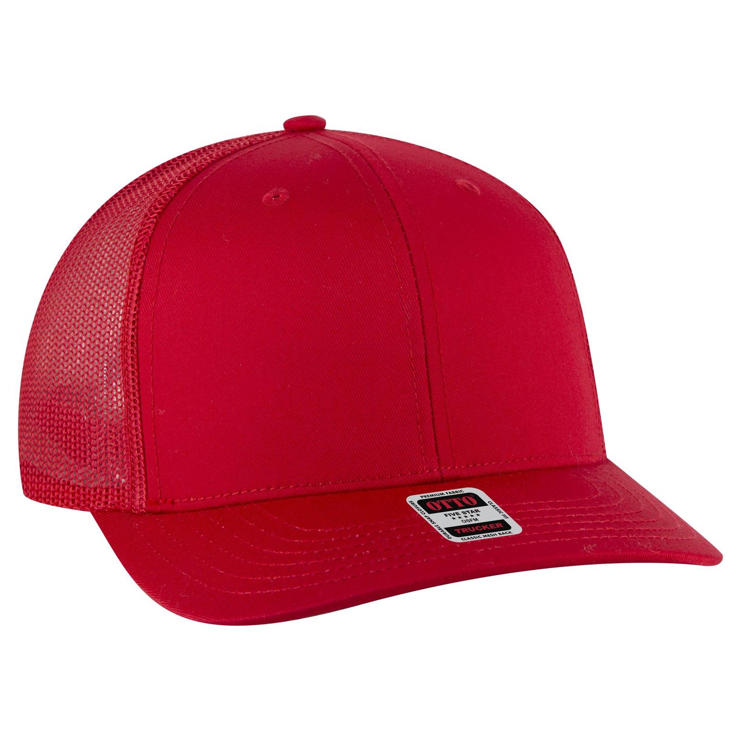 OTTO CAP 6 Panel Mid Profile Mesh Back Trucker Hat 112-1