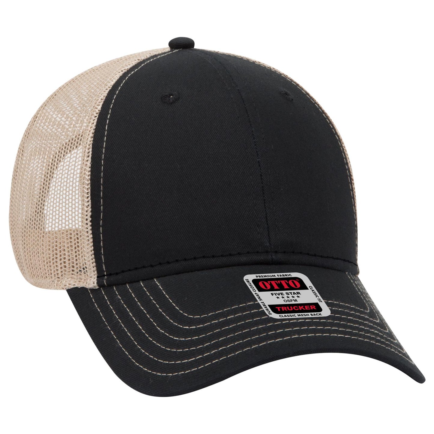 OTTO CAP 6 Panel Low Profile Mesh Back Trucker Hat 83-1239