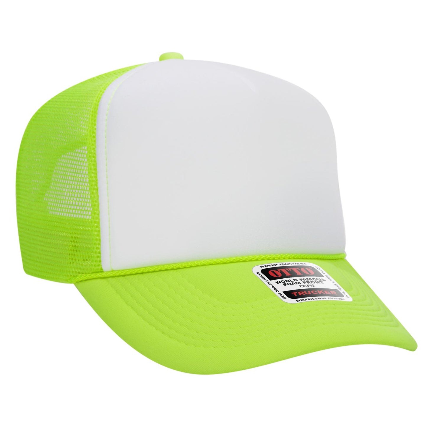 OTTO CAP 5 Panel High Crown Mesh Back Trucker Hat 39-165