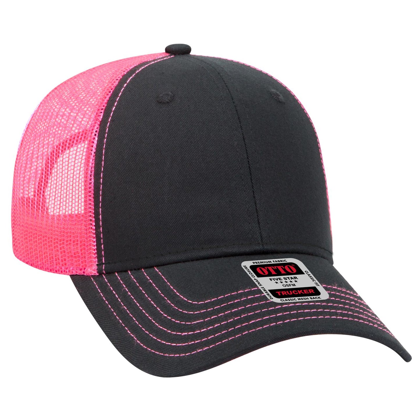 OTTO CAP 6 Panel Low Profile Mesh Back Trucker Hat 83-1239