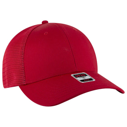 OTTO CAP "OTTO FLEX" Fitted 6 Panel Low Profile Mesh Back Trucker Hat 135-2