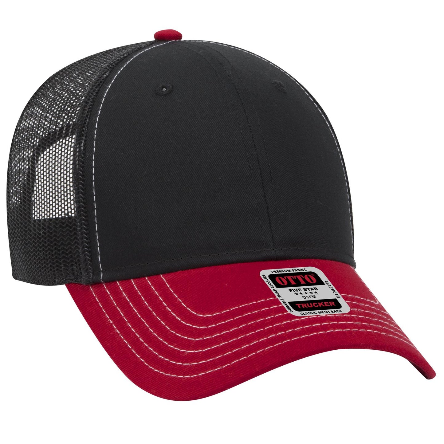 OTTO CAP 6 Panel Low Profile Mesh Back Trucker Hat 83-1239